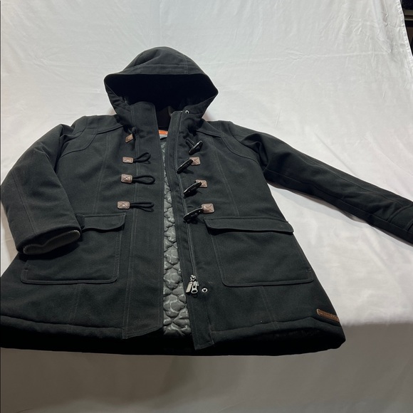 Merrell Jackets & Blazers - Merrell women’s black DUFFLE toggle
Coat size Medium